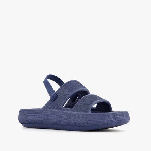 Jongens badslippers blauw met dikke zolen
