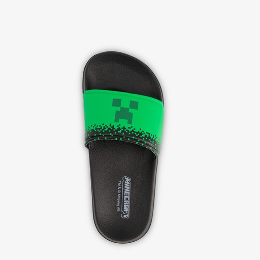 Kinder badslippers zwart groen