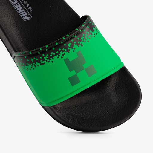 Kinder badslippers zwart groen