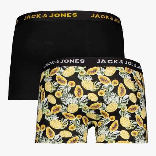 Heren boxershorts 2 pack zwart geel