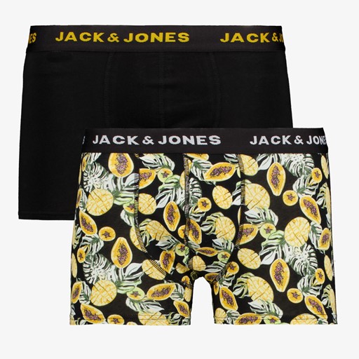 Heren boxershorts 2 pack zwart geel