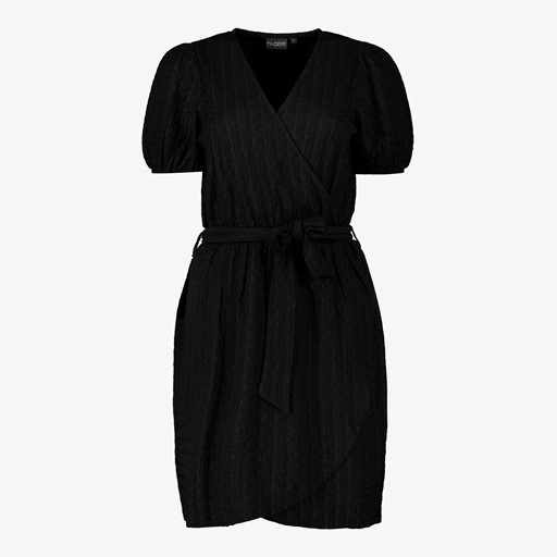 Dames wikkeljurk zwart