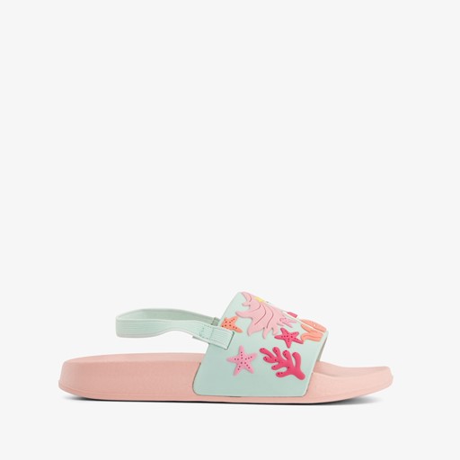Kinder badslippers met hielbandje zeemeermin