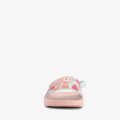 Kinder badslippers met hielbandje zeemeermin