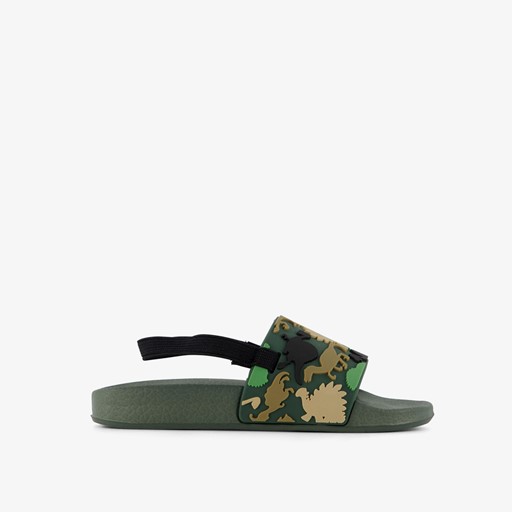 Kinder badslippers met hielbandje dino