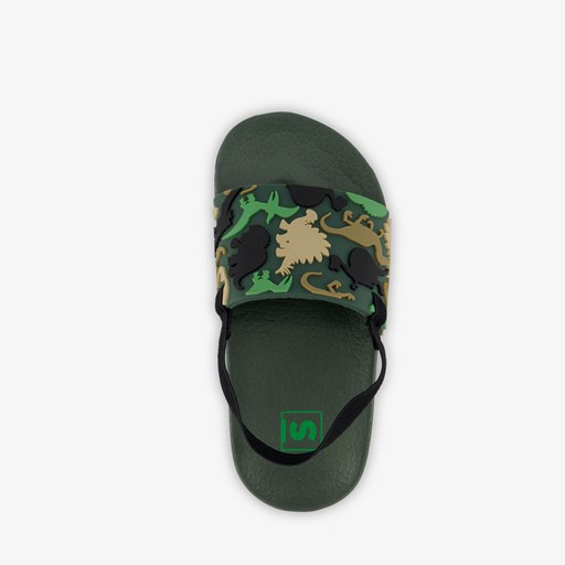 Kinder badslippers met hielbandje dino