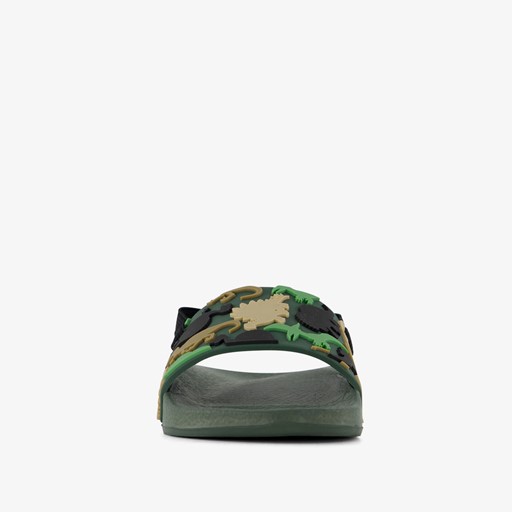 Kinder badslippers met hielbandje dino