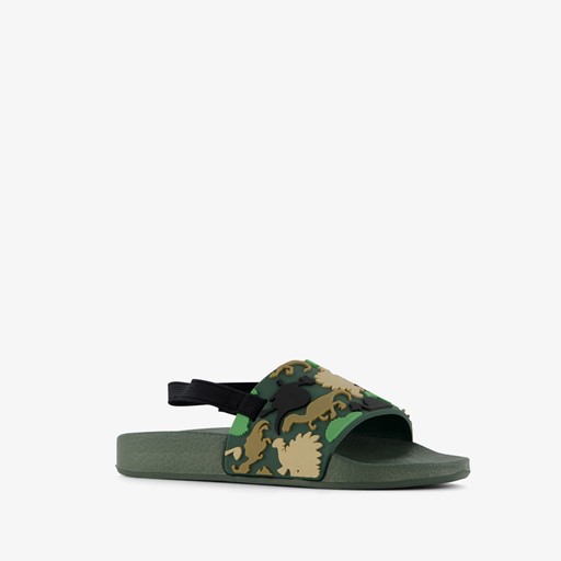 Kinder badslippers met hielbandje dino
