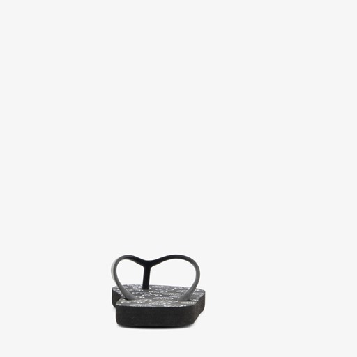 Jongens teenslippers zwart met smiley
