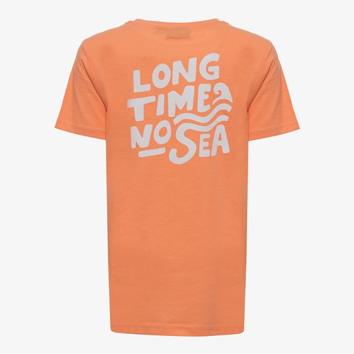 Jongens T-shirt met backprint oranje
