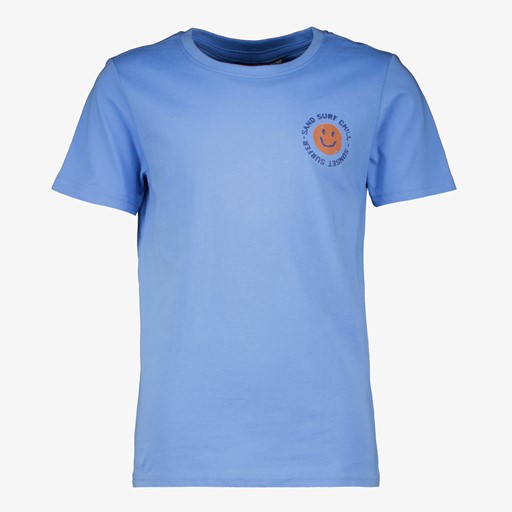 Jongens T-shirt met smiley blauw