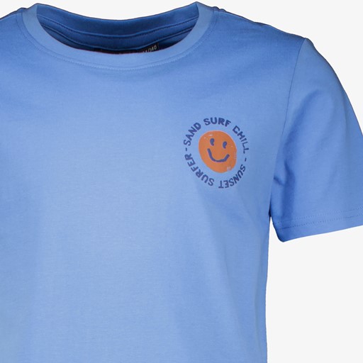 Jongens T-shirt met smiley blauw