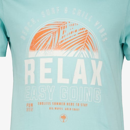 Jongens T-shirt met opdruk lichtblauw