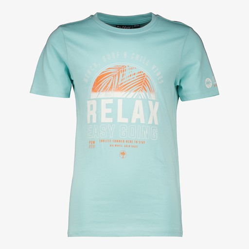 Jongens T-shirt met opdruk lichtblauw