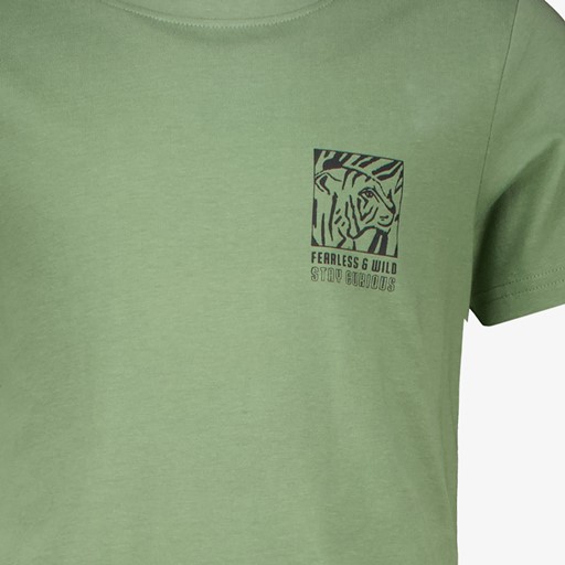 Jongens T-shirt met backprint groen
