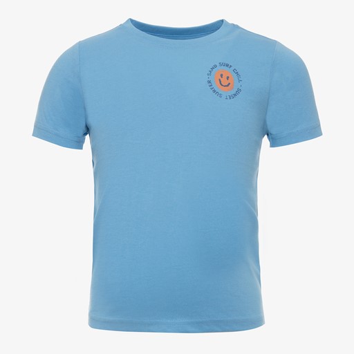 Jongens T-shirt met smiley blauw