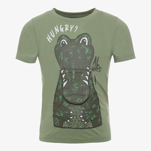 Jongens T-shirt met krokodil groen