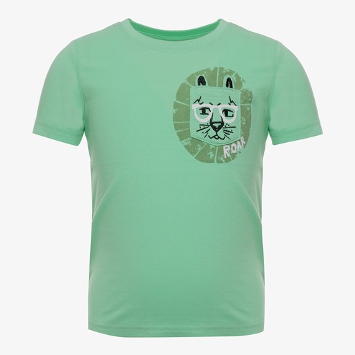 Jongens T-shirt met leeuw groen