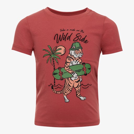 Jongens T-shirt met opdruk rood
