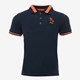 Jongens polo donkerblauw oranje