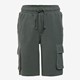 Jongens cargo sweat short donkergroen