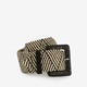 Gevlochten dames riem zigzag zwart wit