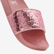 Meisjes badslippers roze met glitters