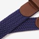 Gevlochten heren riem donkerblauw