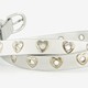 Meisjes riem wit met hartjes
