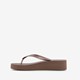 Dames teenslippers bruin