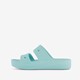 Baya Platform dames slippers blauw