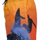 Heren zwemshort met surf print oranje