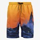 Heren zwemshort met surf print oranje
