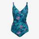Voorgevormd dames badpak print blauw