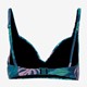 Voorgevormde dames bikinitop print blauw