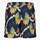 Heren zwemshort met bloemenprint blauw