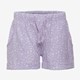 Meisjes short met bloemetjes lila