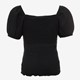 Meisjes T-shirt met pofmouw zwart
