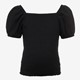 Meisjes T-shirt met pofmouw zwart