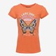 TwoDay meisjes T-shirt met vlinder oranje