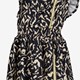 Meisjes jurk met print zwart beige