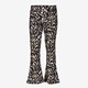 Meisjes flared broek met print zwart beige
