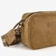 Tas bruin met print schouderhengsel
