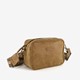 Tas bruin met print schouderhengsel