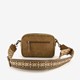 Tas bruin met print schouderhengsel