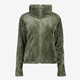 Fluffy dames fleece vest groen