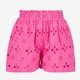Meisjes short met broderie roze