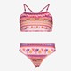 Osaga meisjes bikini roze oranje met print