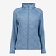 Gewatteerde dames softshell jas blauw
