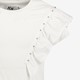 Meisjes T-shirt met ruches wit